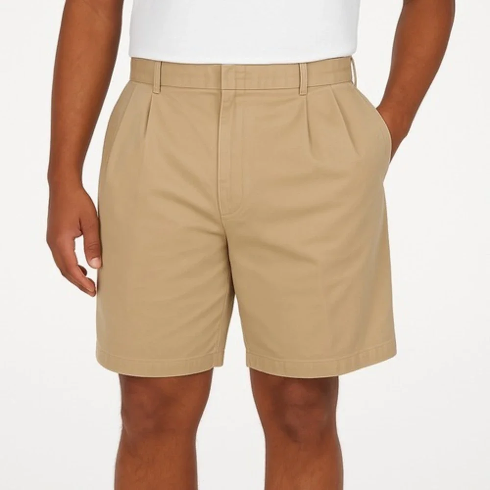 Tommy Hilfiger Vintage Mens Size 40 Style‎ 1636 Pleated Khaki Shorts